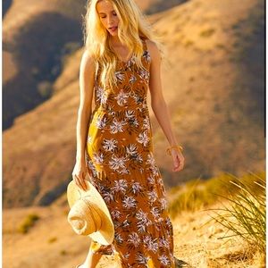 Garnet Hill Mustard Floral Sundress